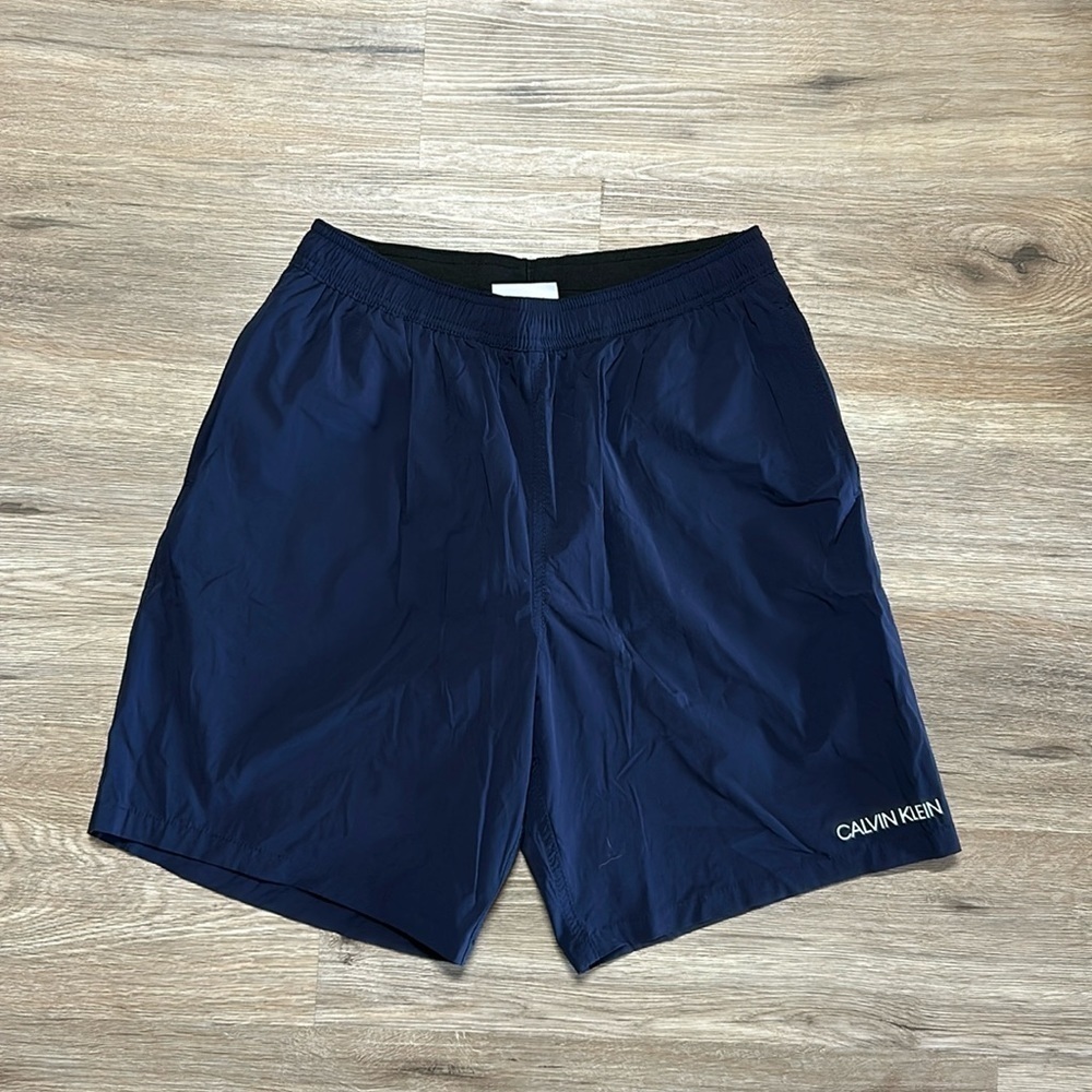 Calvin Klein Men’s Navy Blue Swim Trunks